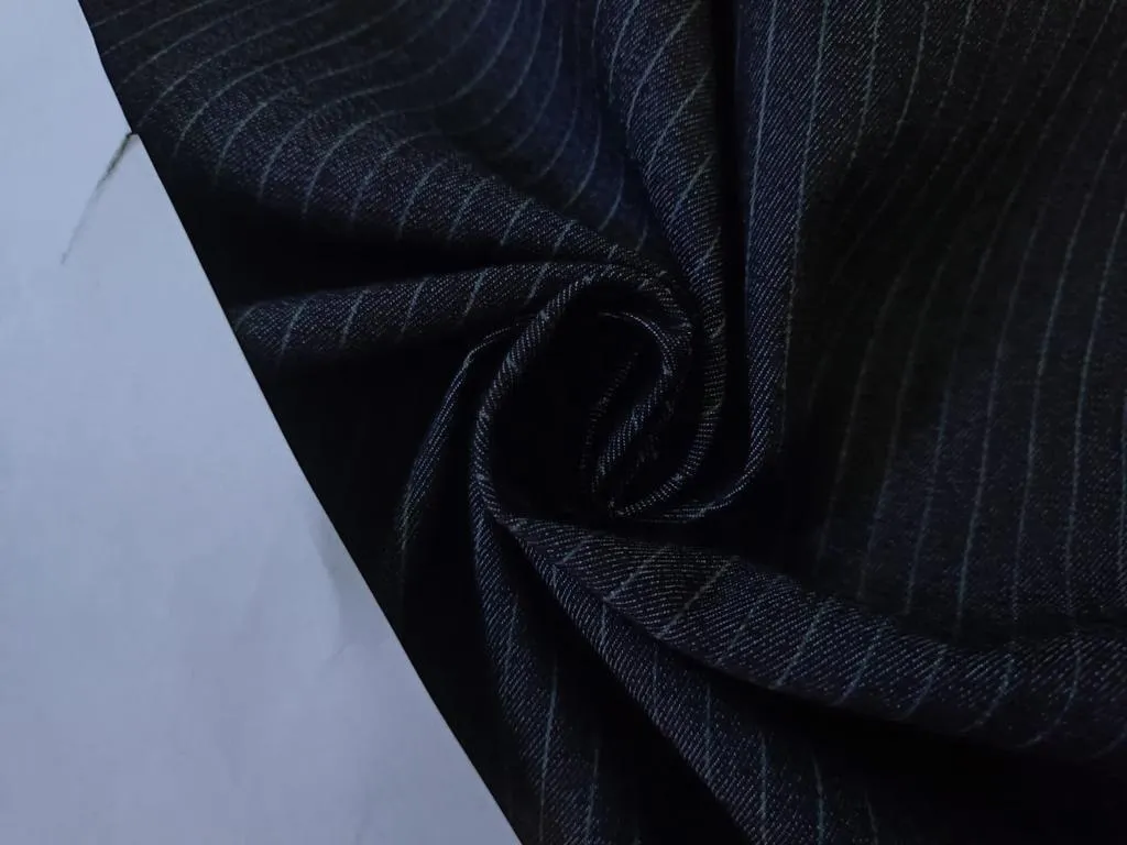 100% Cotton Denim  STRIPE Fabric 58" wide available in two shades dark denim/light denim(13064/65/15356)