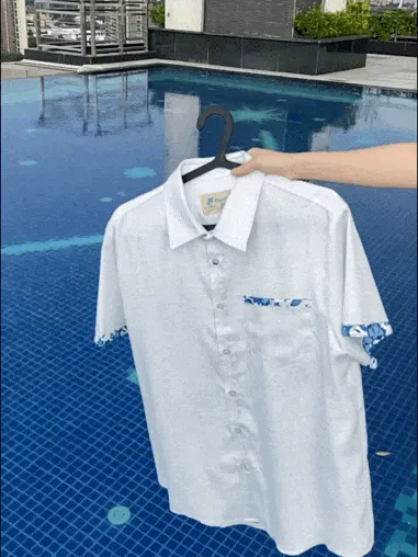 Alohadaddy Cotton-Linen Casual Shirts Natural Breathable Summer Lightweight Hawaiian Shirts