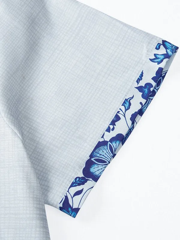 Alohadaddy Cotton-Linen Casual Shirts Natural Breathable Summer Lightweight Hawaiian Shirts