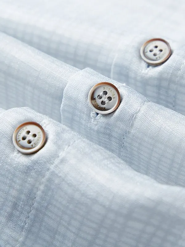 Alohadaddy Cotton-Linen Casual Shirts Natural Breathable Summer Lightweight Hawaiian Shirts