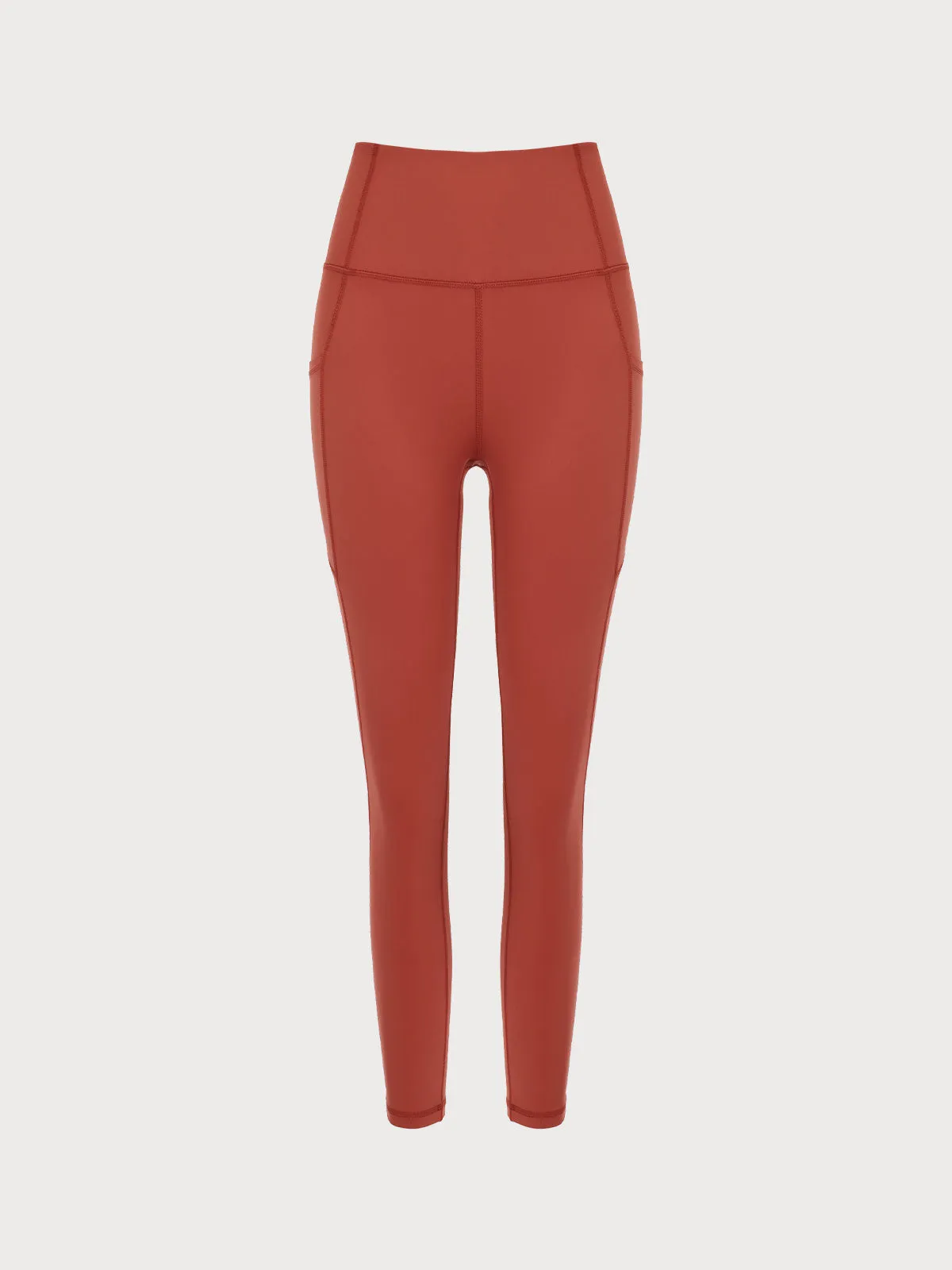 Brick Red Pocket Leggings 24”