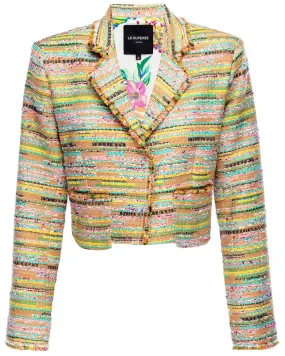 Bright Multicolor Tweed Beach Jacket