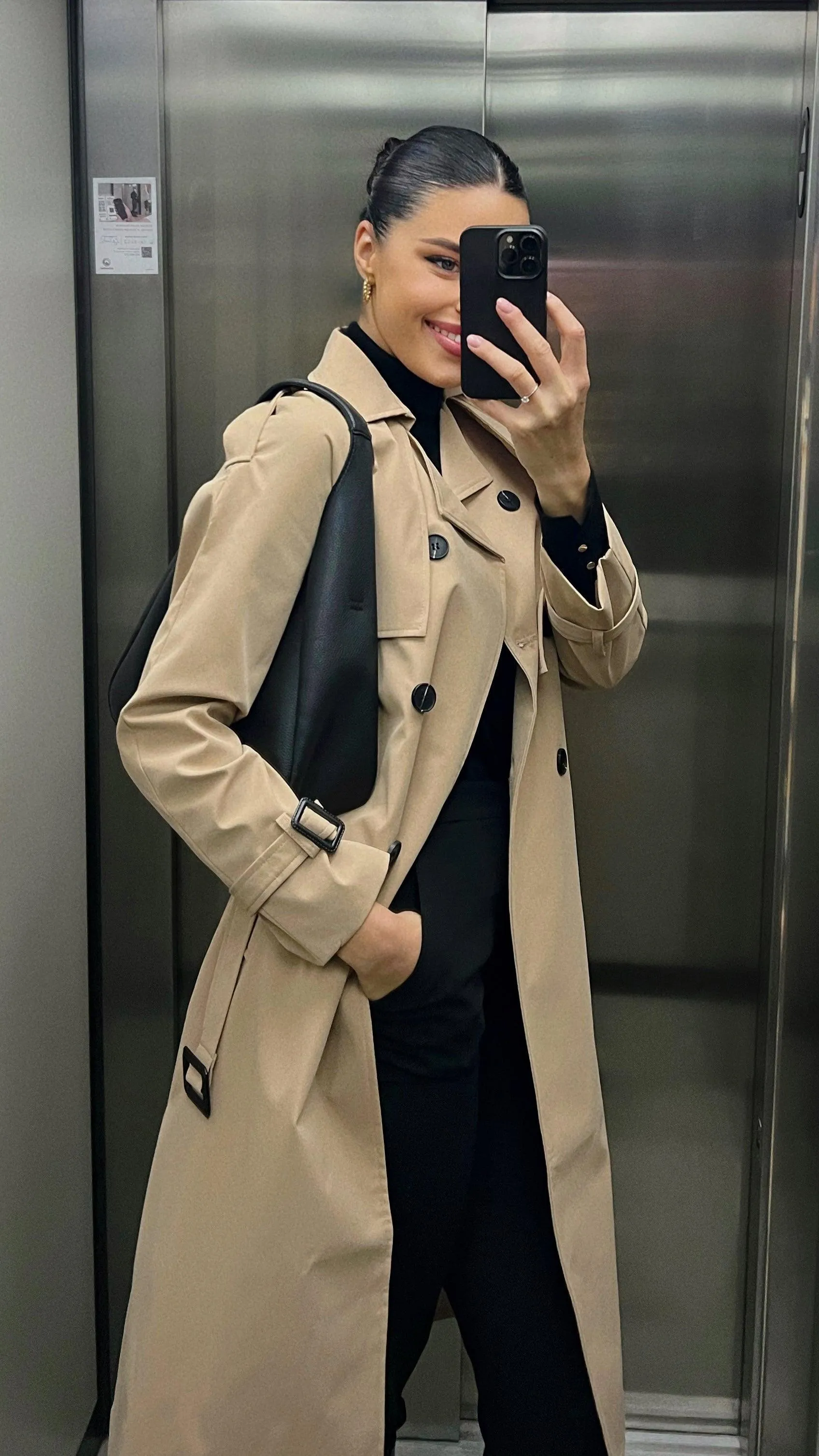 Classic Luxury Trench Coat - Khaki
