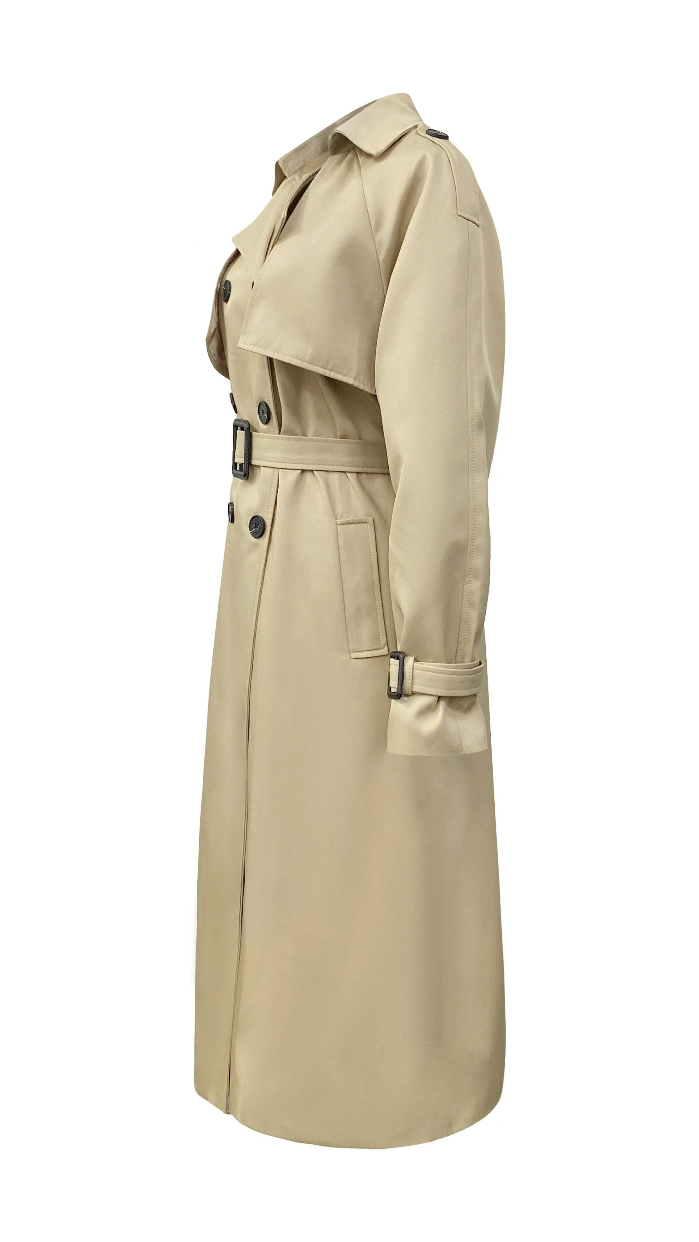 Classic Luxury Trench Coat - Khaki