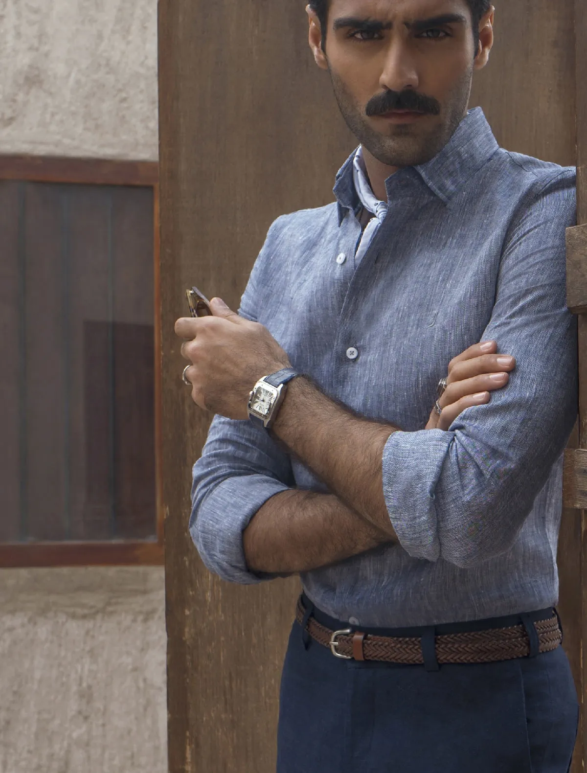 DENIM BLUE LINEN SHIRT