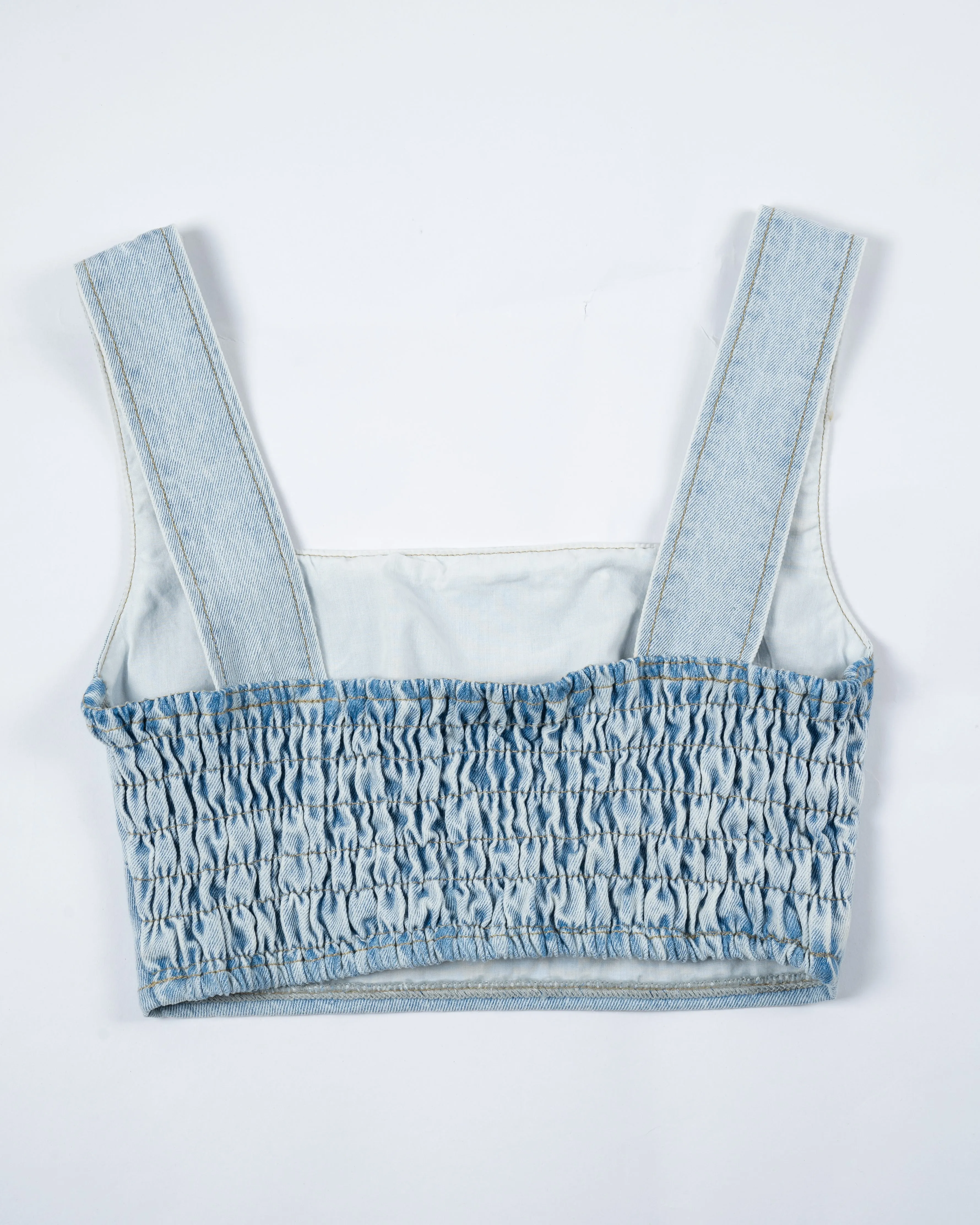 Denim Crop Tank Top (Denim)
