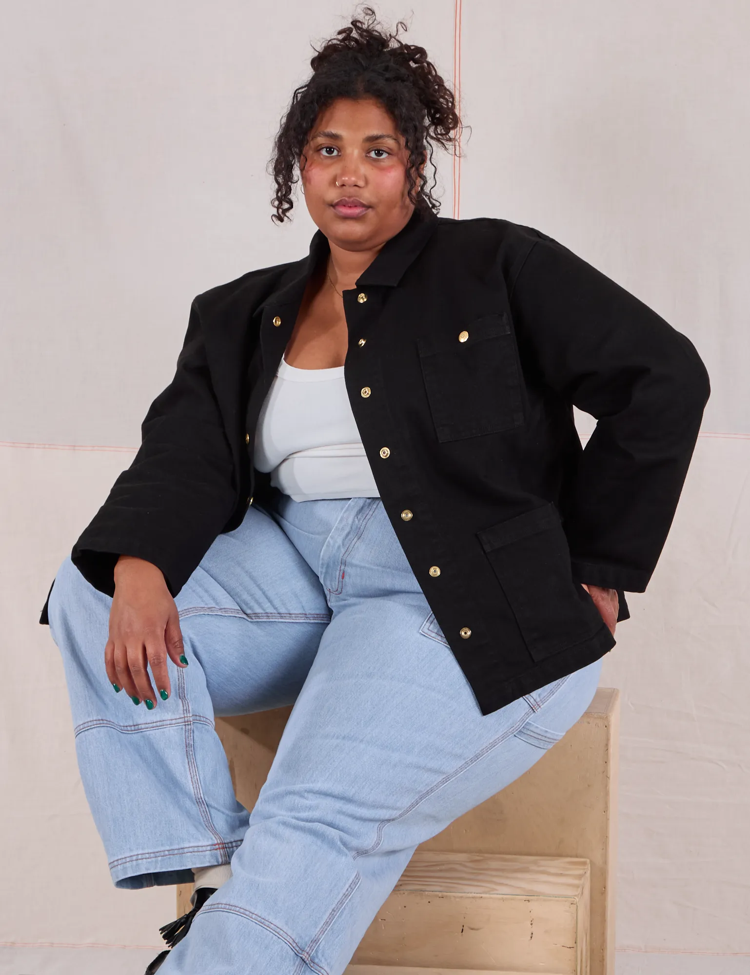 Denim Work Jacket - Basic Black