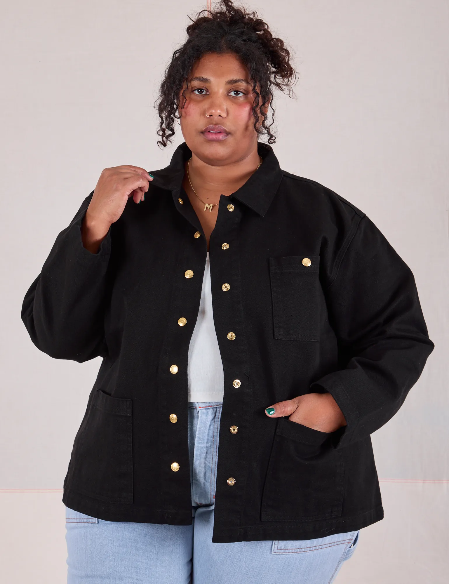 Denim Work Jacket - Basic Black