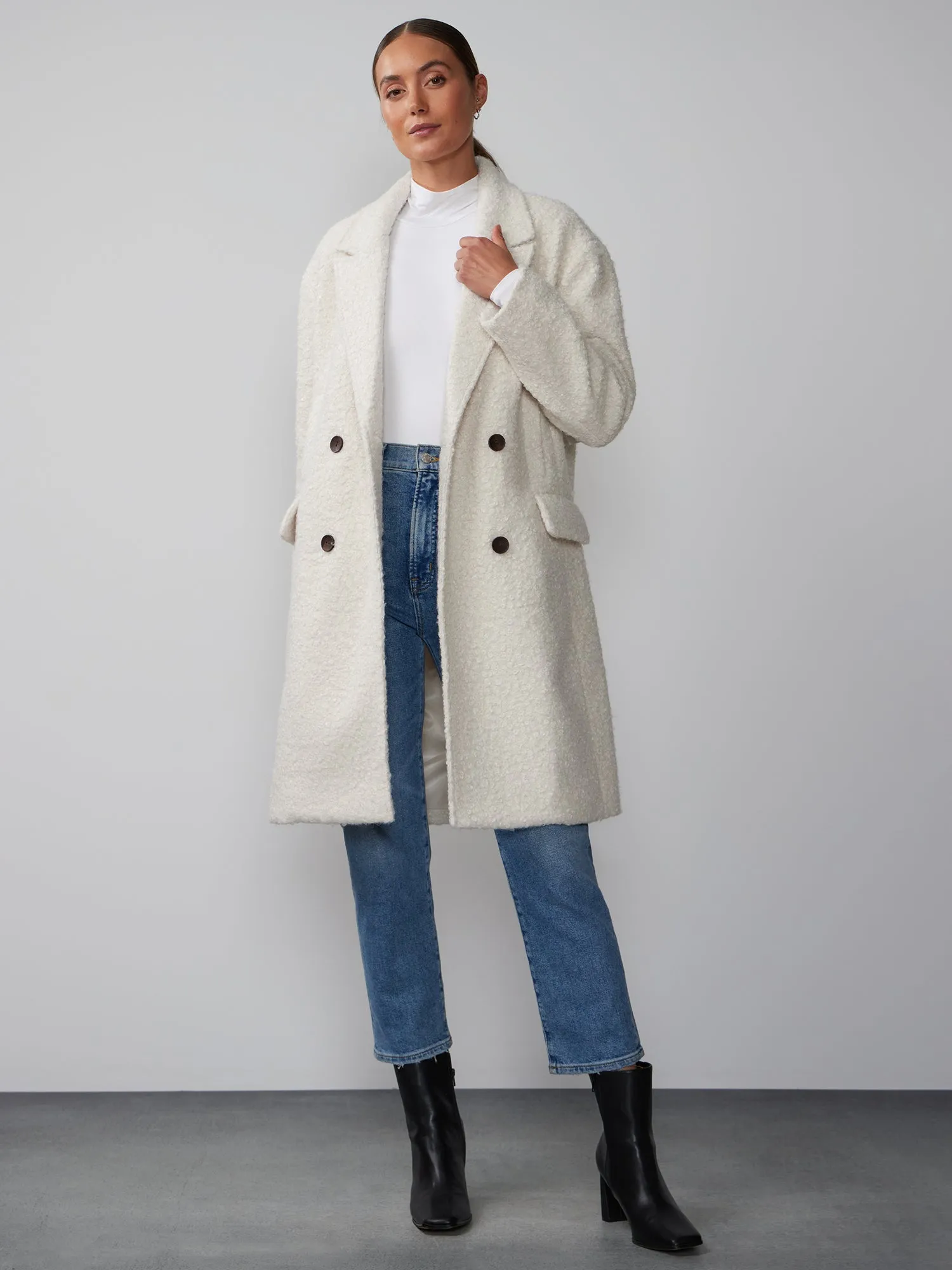 Double Breasted Sherpa Trench Coat
