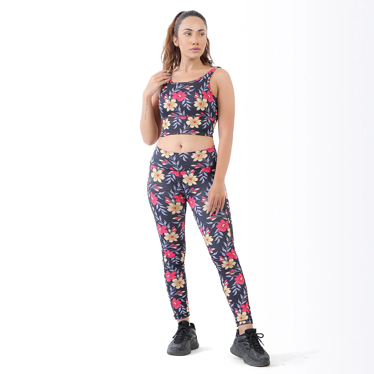Enhance Floral Sports Bra & Leggings