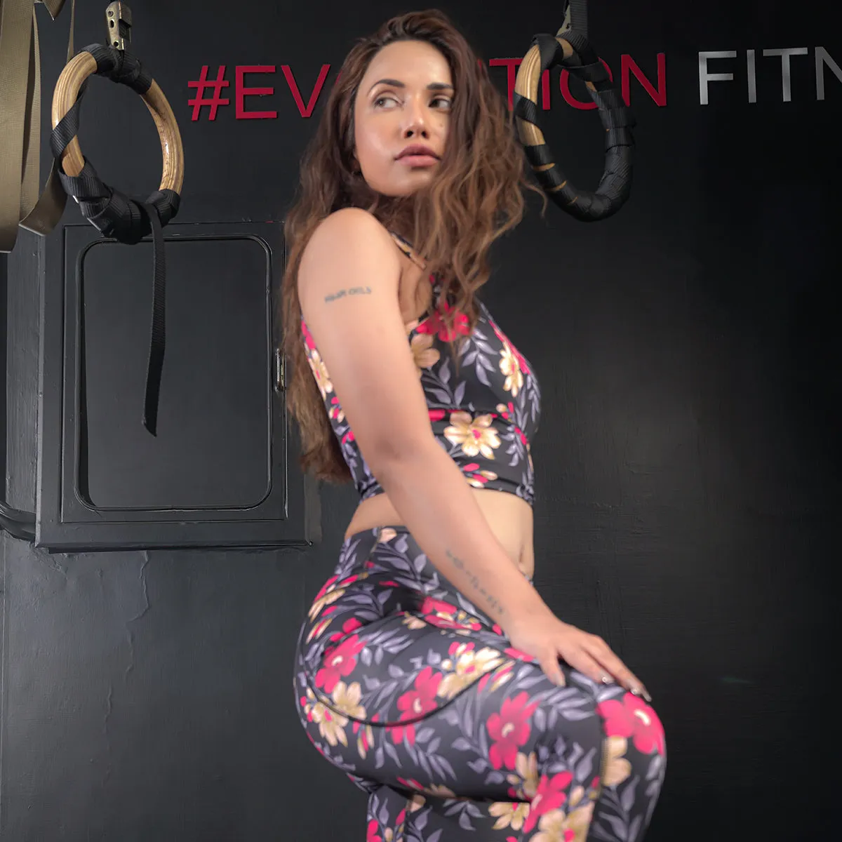Enhance Floral Sports Bra & Leggings
