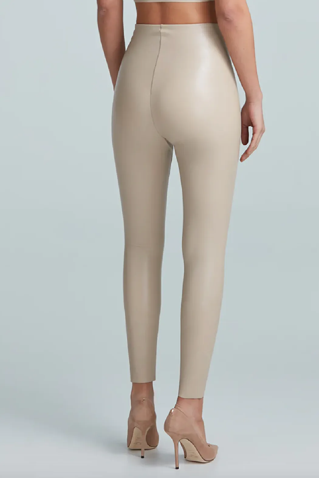 Faux Leather Legging Sand