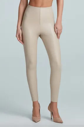 Faux Leather Legging Sand