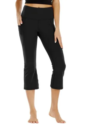 Flare High Waisted Yoga Capri With Pocket