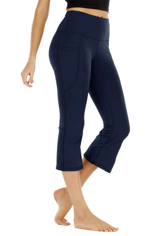 Flare High Waisted Yoga Capri With Pocket