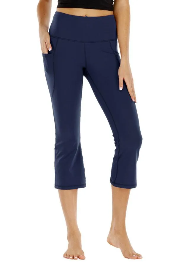 Flare High Waisted Yoga Capri With Pocket