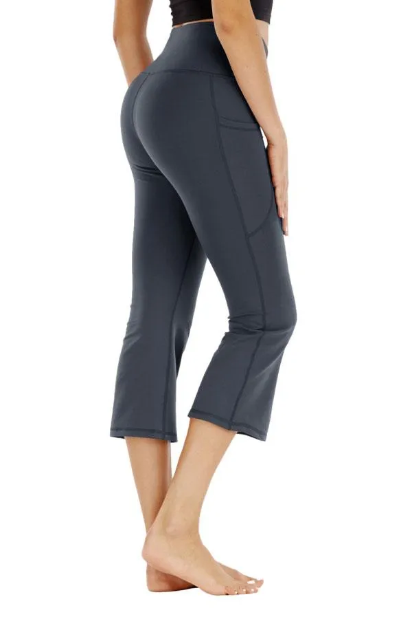 Flare High Waisted Yoga Capri With Pocket