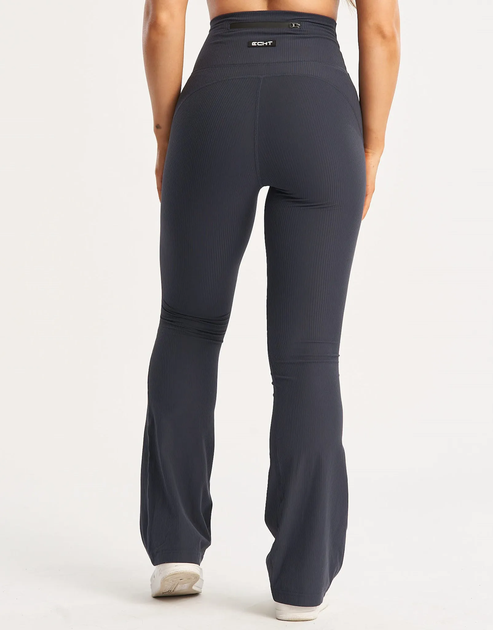 Flare Ribbed Leggings - Midnight Blue
