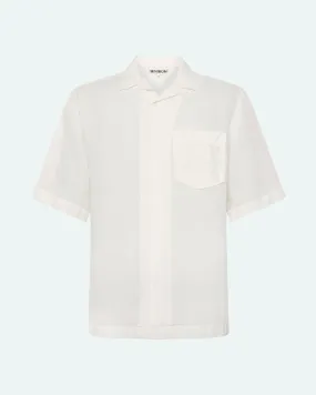 Hayden short sleeved linen shirt 4115 - Coco Milk