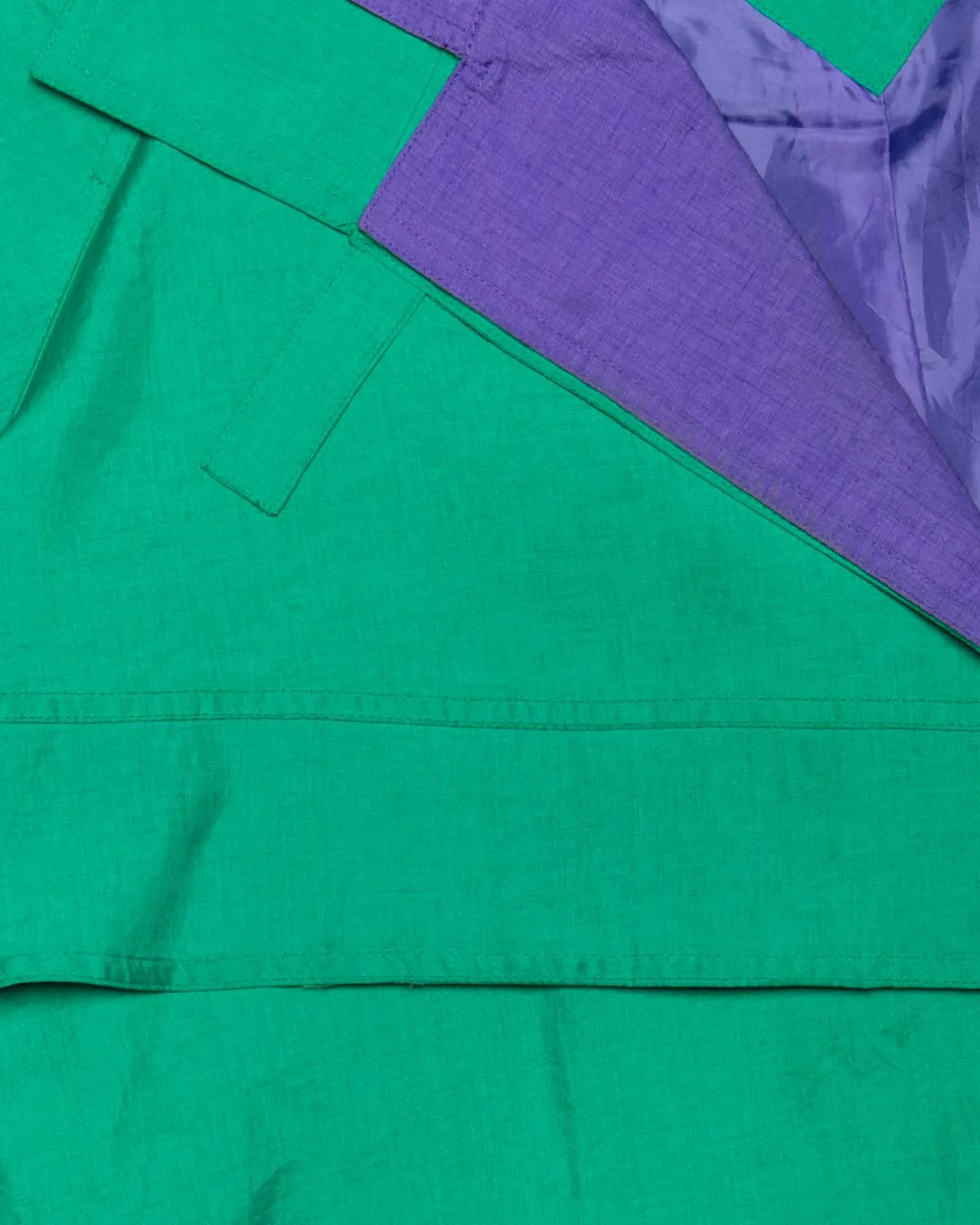 J. Gallery green purple '70s belted trench coat