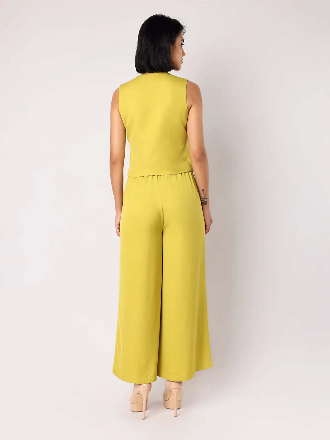 Lime Green Waist Coat With Trousers