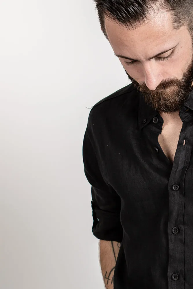 Linen Shirt - Black