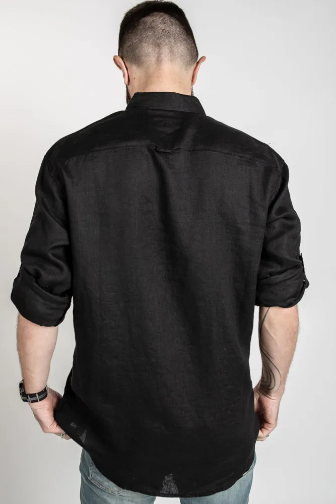 Linen Shirt - Black