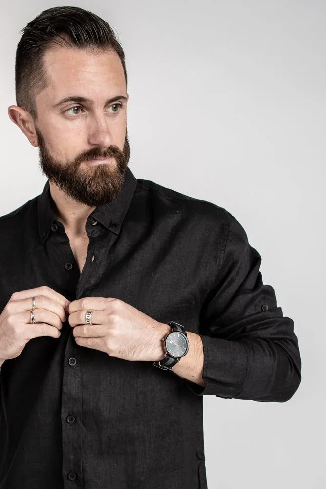 Linen Shirt - Black