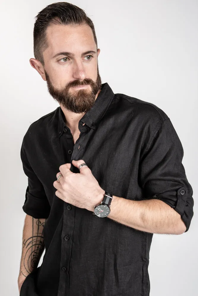 Linen Shirt - Black