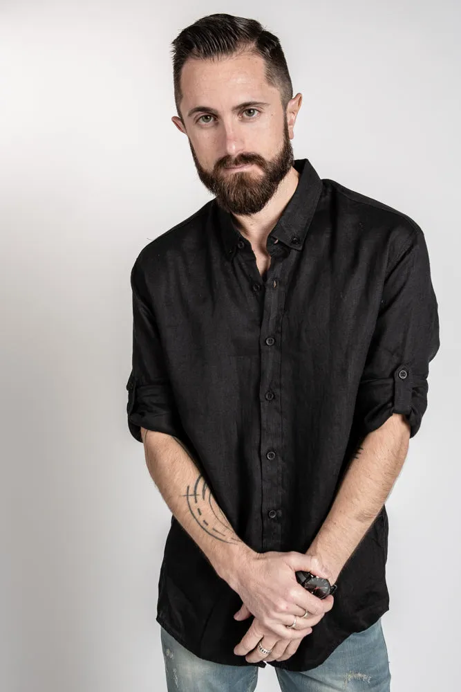 Linen Shirt - Black