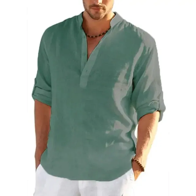 Linen Short Sleeve Shirt – Button Down for Summer Comfort and Casual