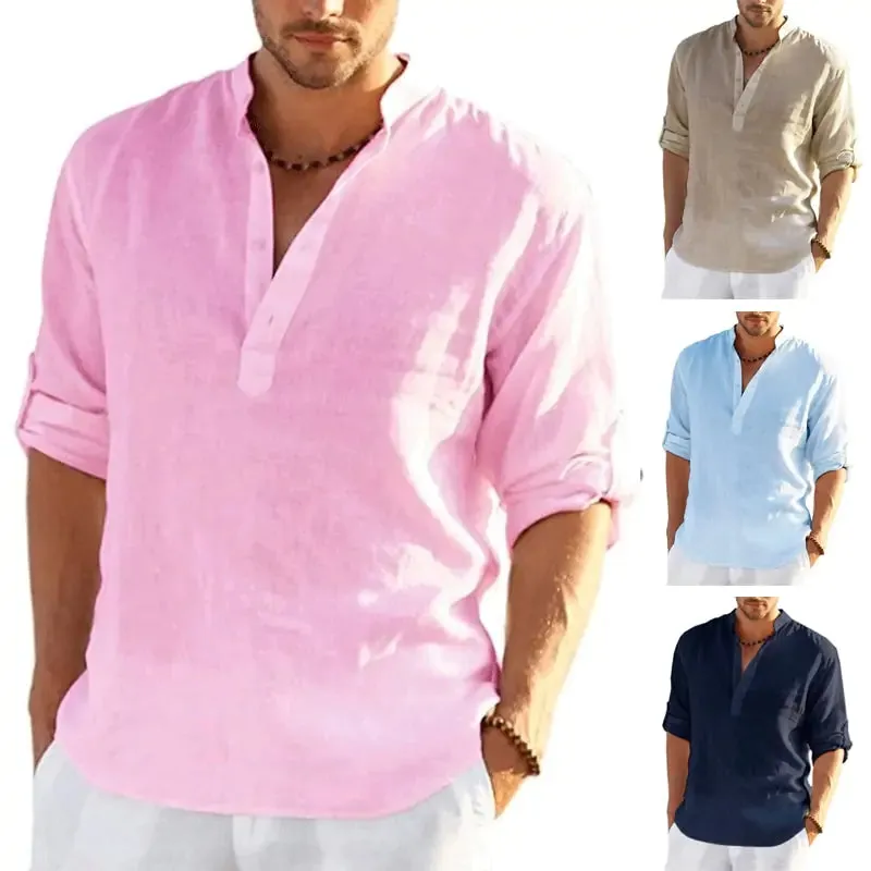 Linen Short Sleeve Shirt – Button Down for Summer Comfort and Casual
