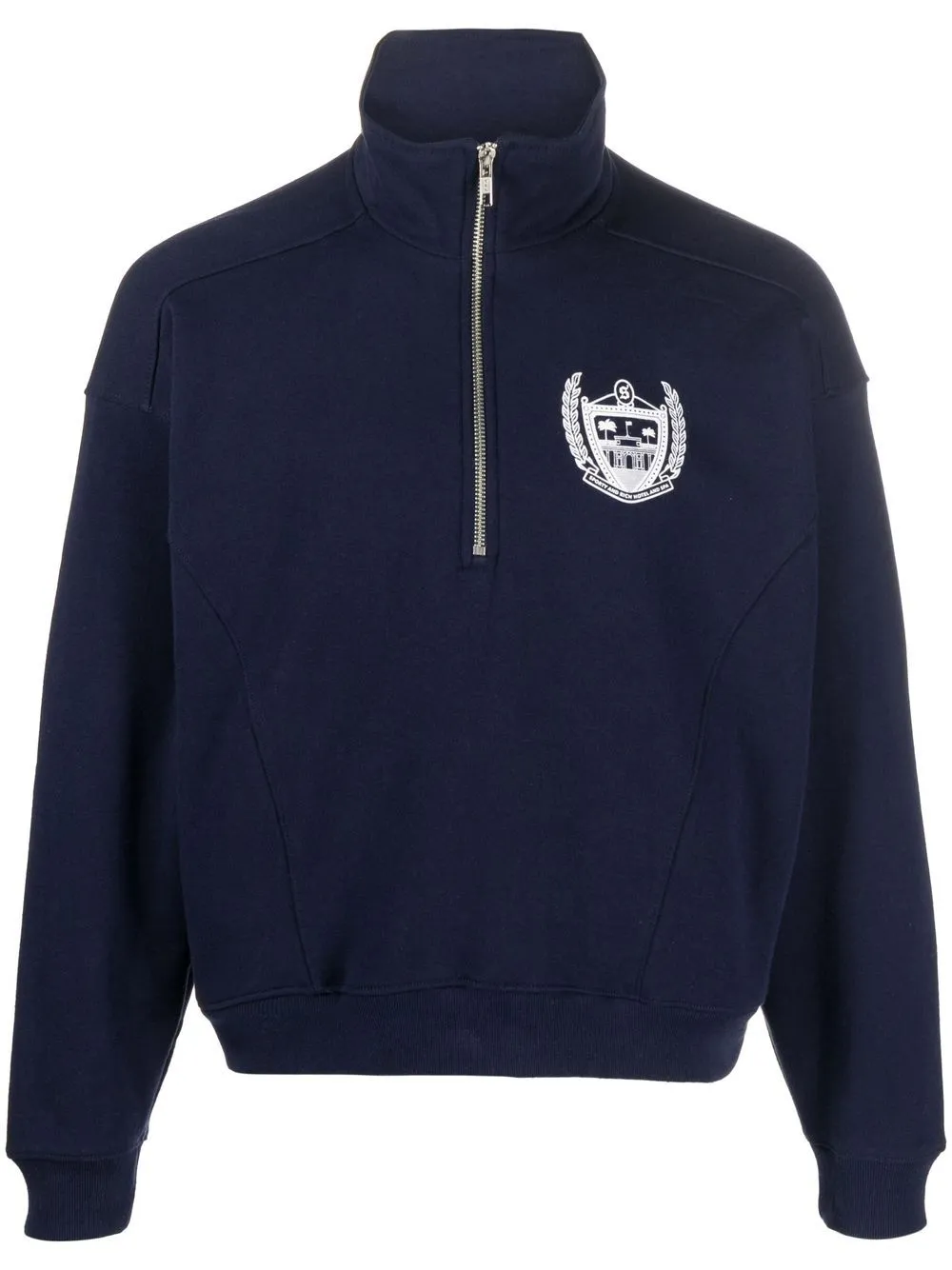 logo-print zip-up sweatshirt