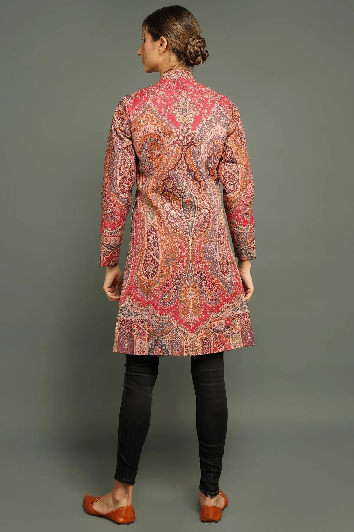 Long Paisley Vintage Kashmiri Coat for Women | Made To Order