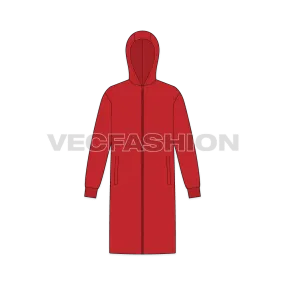 Mens Knee Length Windbreaker