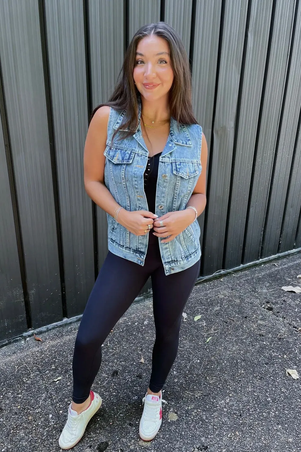 Morgan Sleeveless Denim Vest