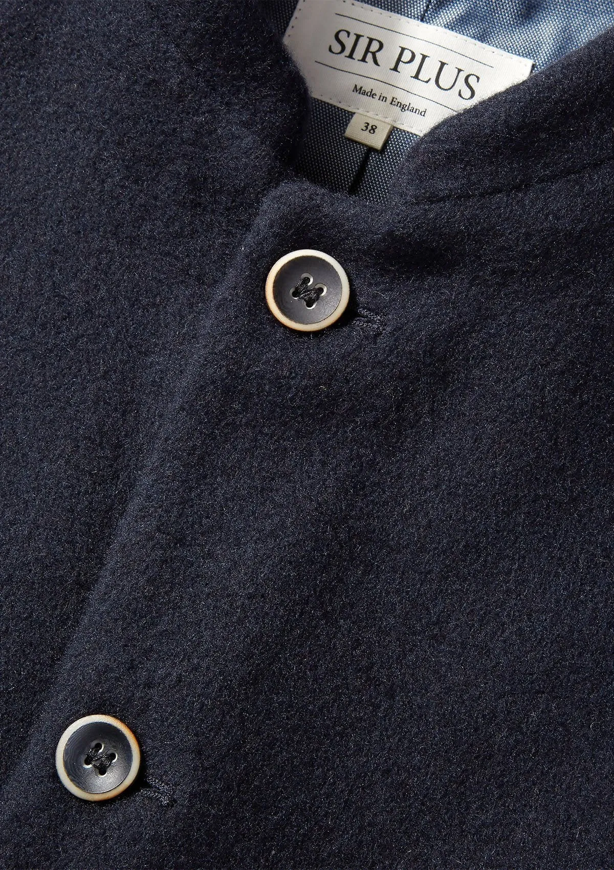 Navy Cashmere Nehru Waistcoat