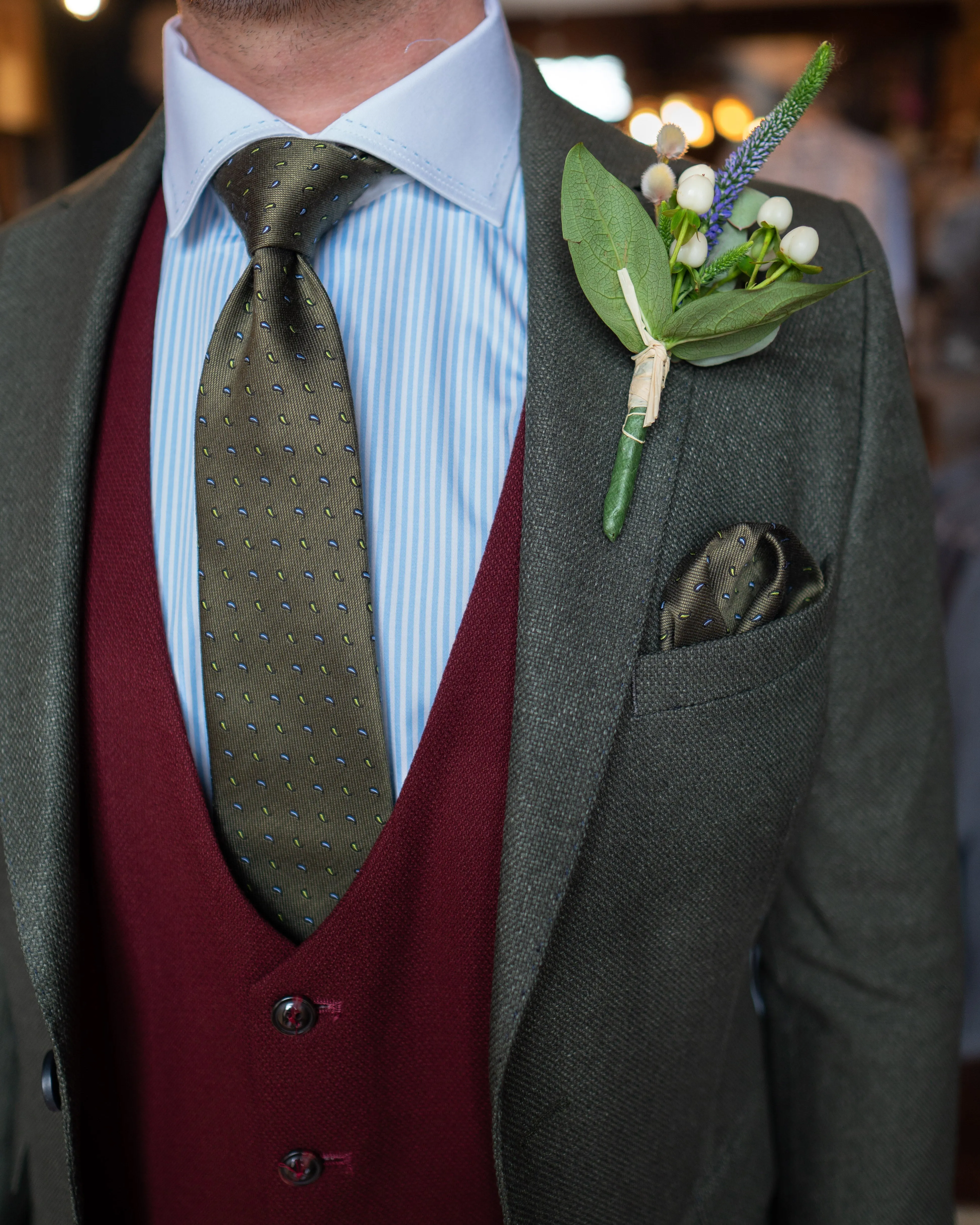Olive and Wine Mix and Match Formal Look