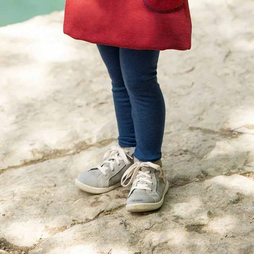 Organic Wool & Silk Leggings - Navy - 3m-2y