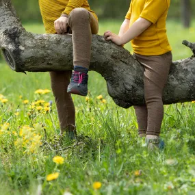Organic Wool & Silk Leggings - Walnut - 3m-2y