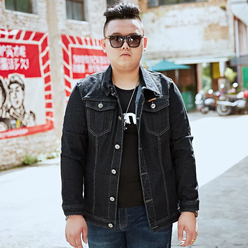Oversize Long Sleeve Men's Denim Jacket Jean Trucker Jacket Coats