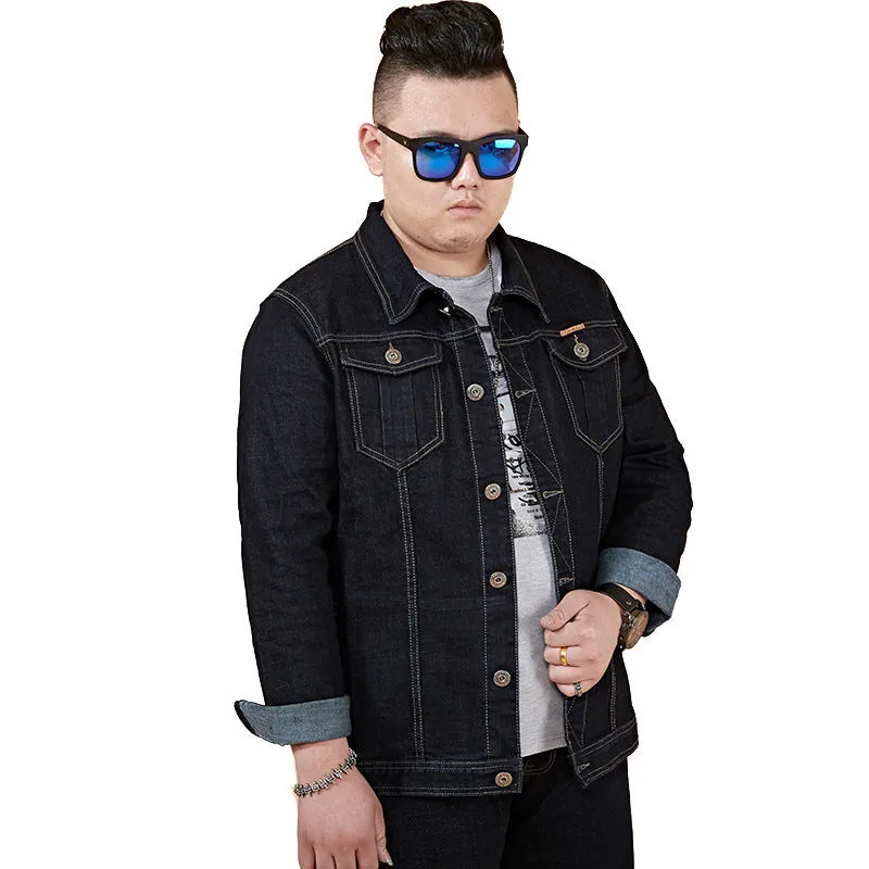 Oversize Long Sleeve Men's Denim Jacket Jean Trucker Jacket Coats