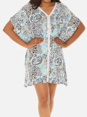 Paisley Print Cover-up Caftan