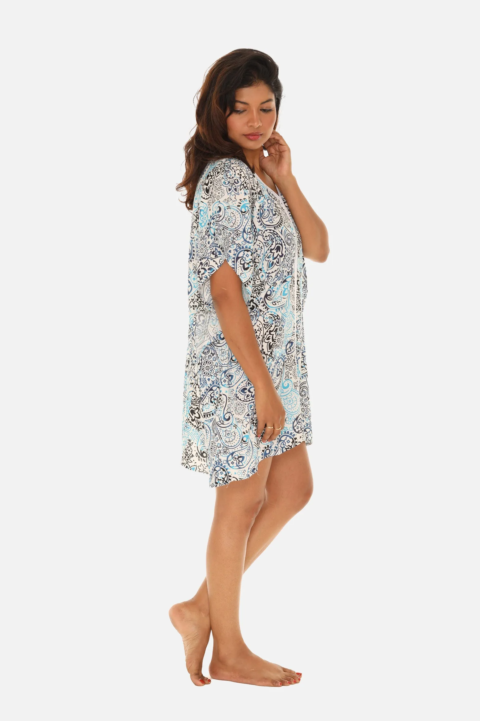 Paisley Print Cover-up Caftan