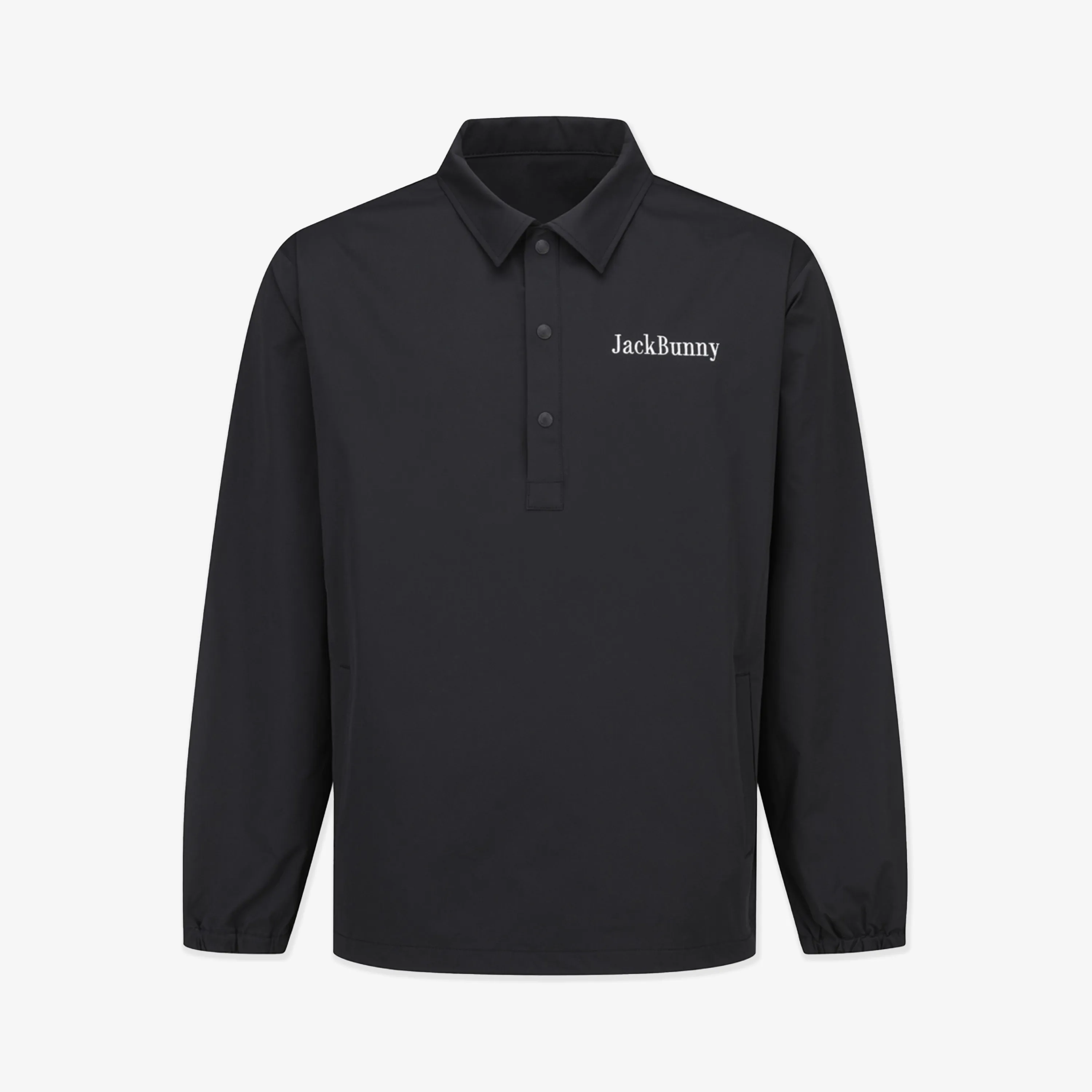 Pearly Gates Jackbunny Pullover Windbreaker - Black