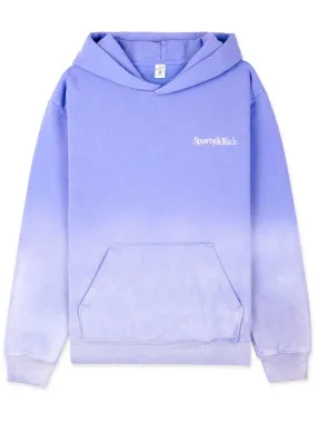 Serif logo-embroidered cotton hoodie