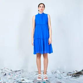 Silk chiffon layered dress wholesale