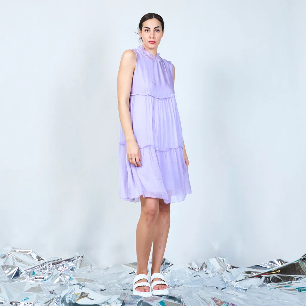 Silk chiffon layered dress wholesale