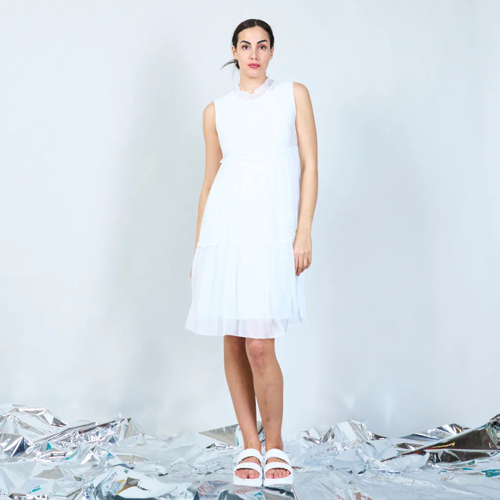 Silk chiffon layered dress wholesale