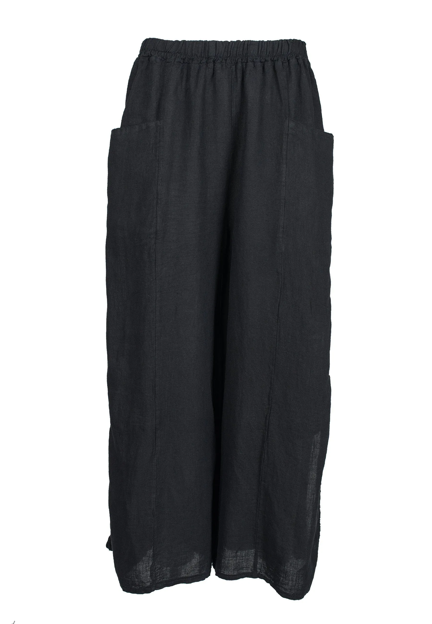 Slit trousers in 100% linen